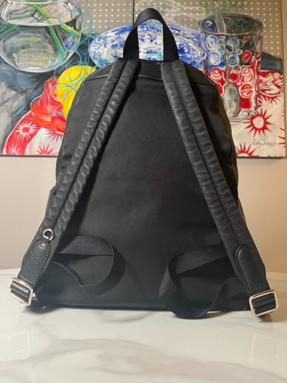 Coach Charlie Backpack Signature Brown Black Canvas Leather Trim - Picture 4 of 13